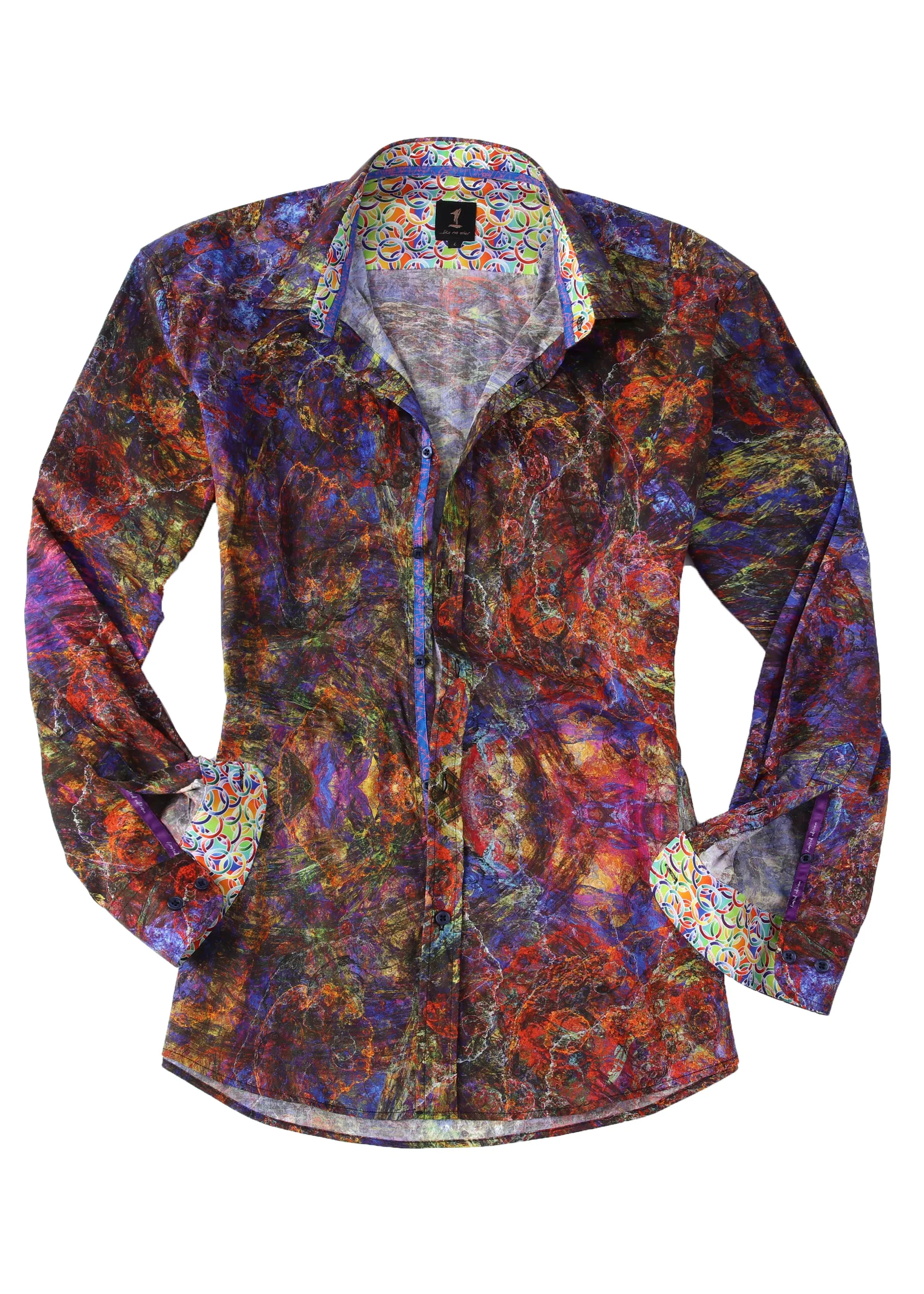 1 Like No other Hraun Long Sleeve Casual Shirt