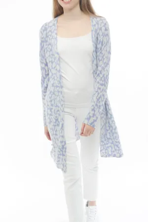 100% Cashmere Pastel Sky Print Cardigan