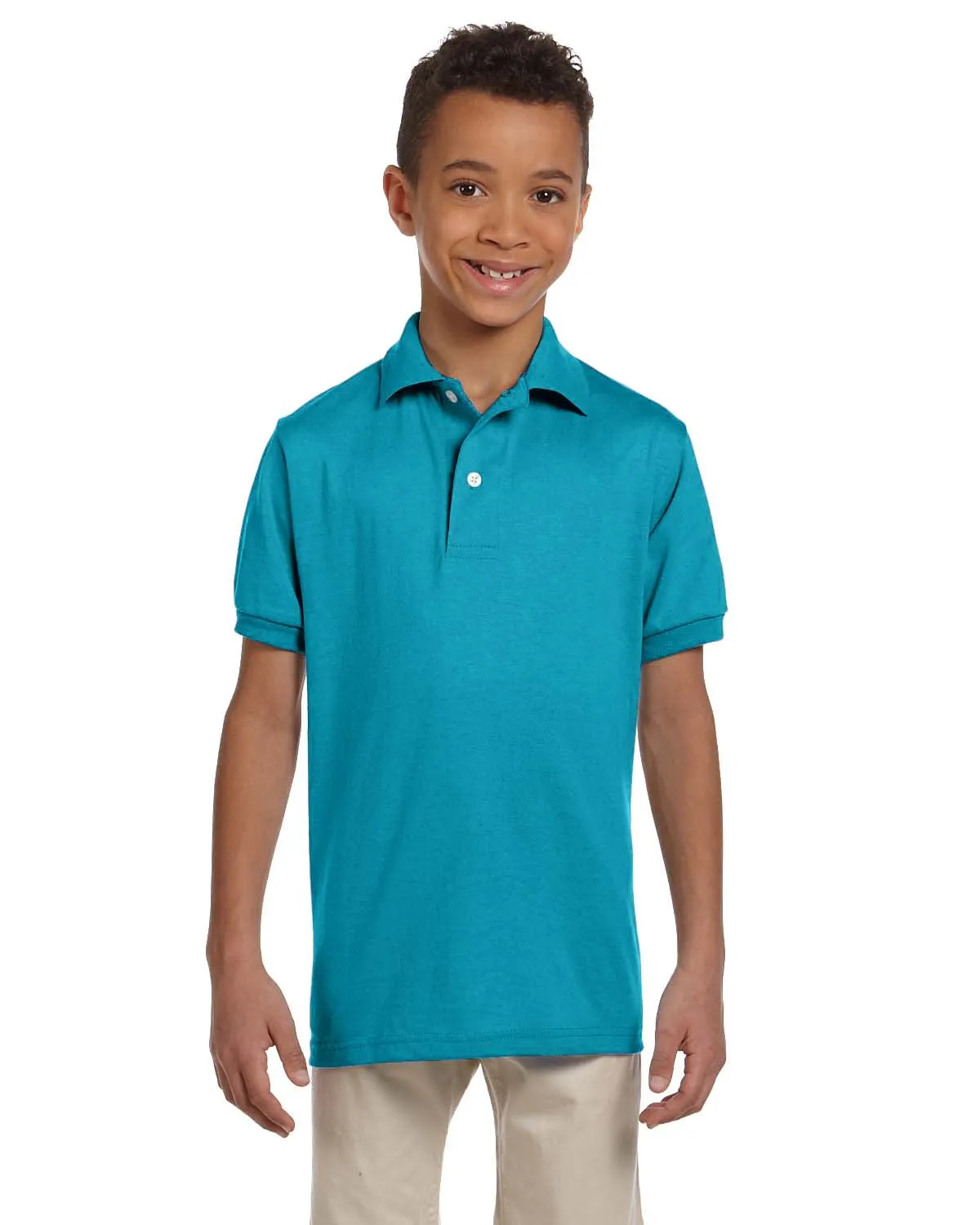 437Y Jerzees Youth 5.6 oz., SpotShield™ Jersey Polo