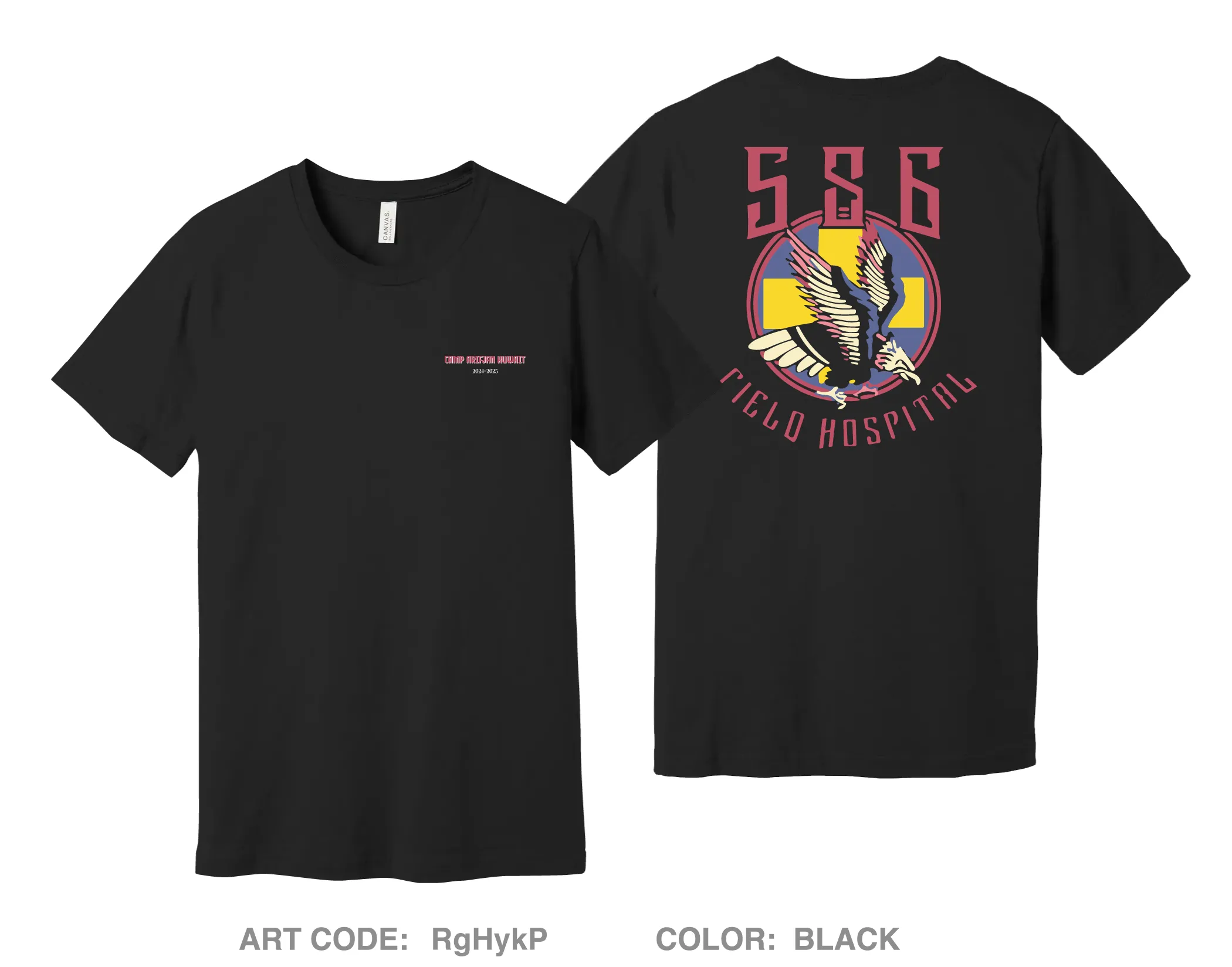 586th Field Hospital Comfort Unisex Cotton SS Tee - RgHykP