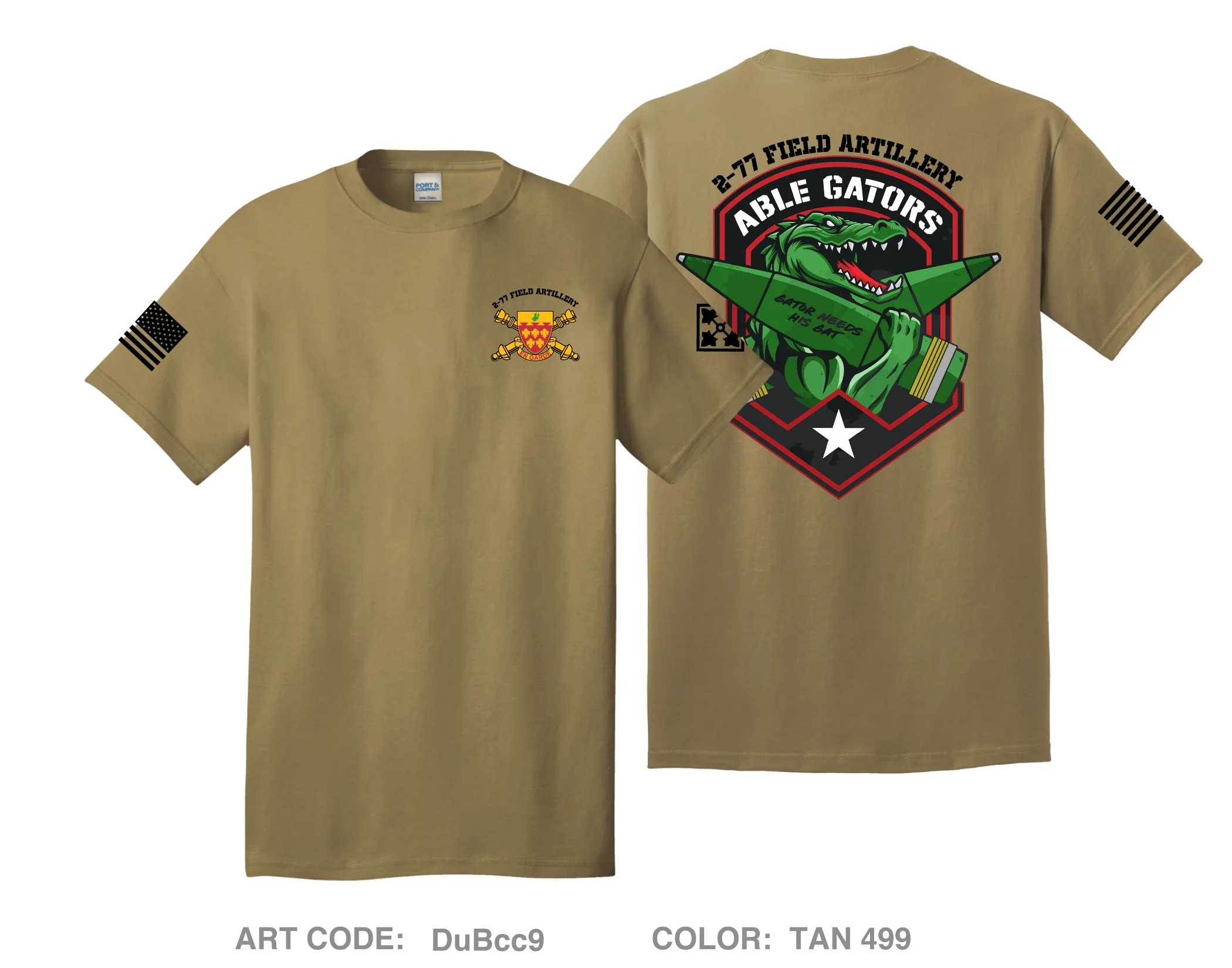 A BTRY 2-77 FA Comfort Unisex Cotton SS Tee - DuBcc9