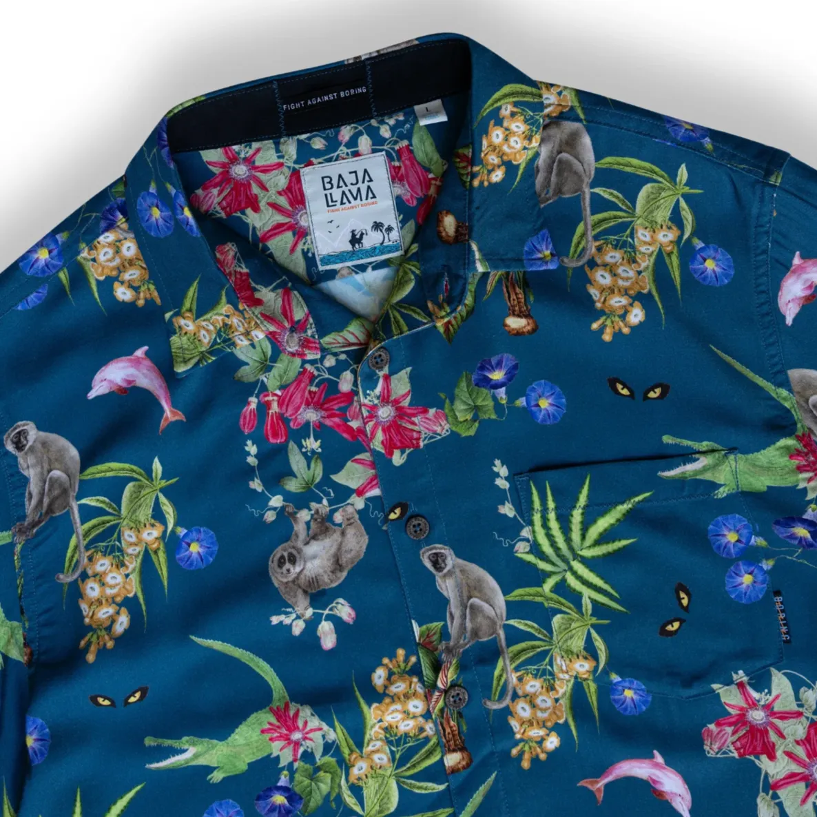 A Few Pink Friends Nighthawk Button Up