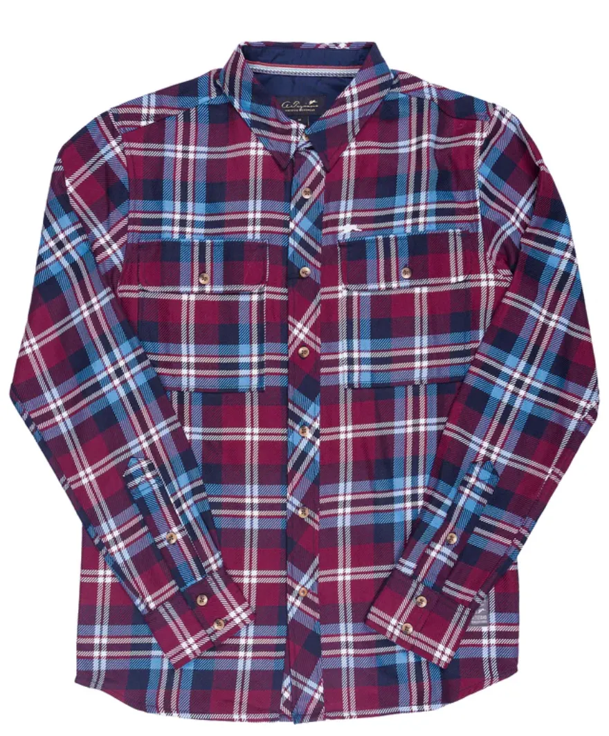 A Tiziano Rex | Men's Yarn Dyed Plaid Button Down (Indigo)