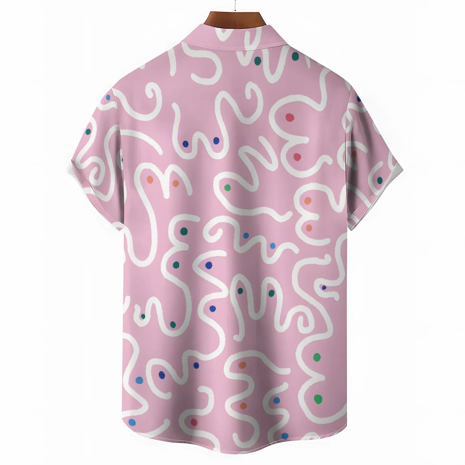 Abstract Print Men's Casual Short Sleeve Shirt 2404001278