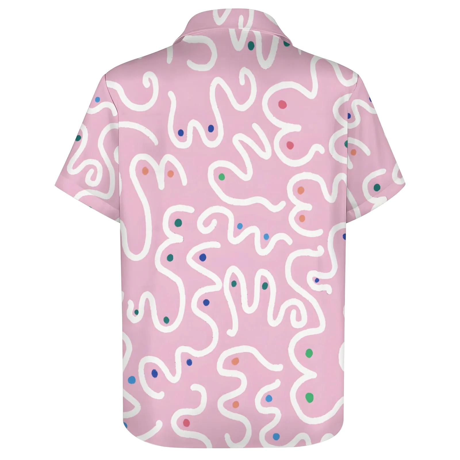 Abstract Print Men's Casual Short Sleeve Shirt 2404001278