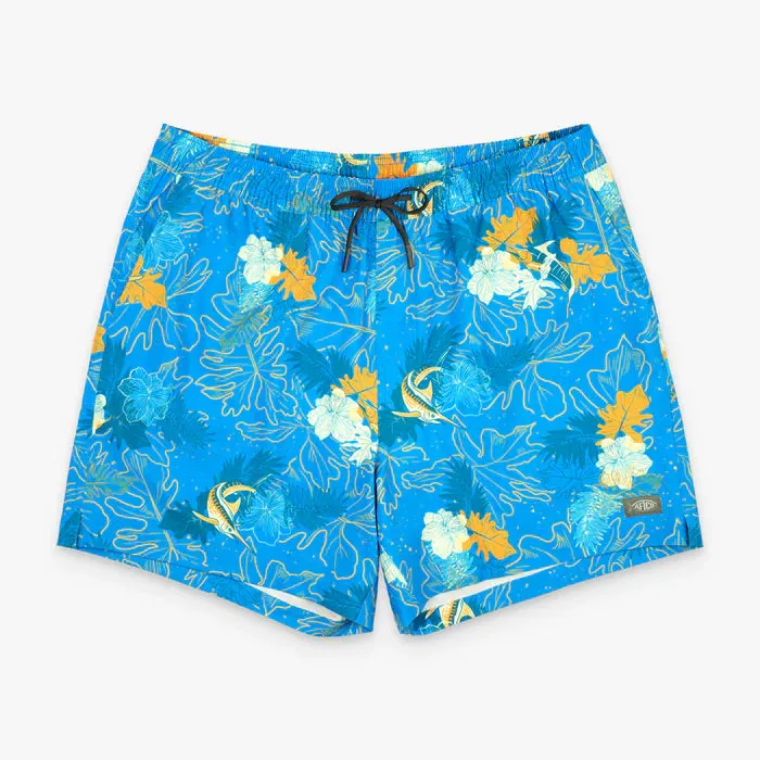 Aftco Strike Printed Swim Shorts For Men