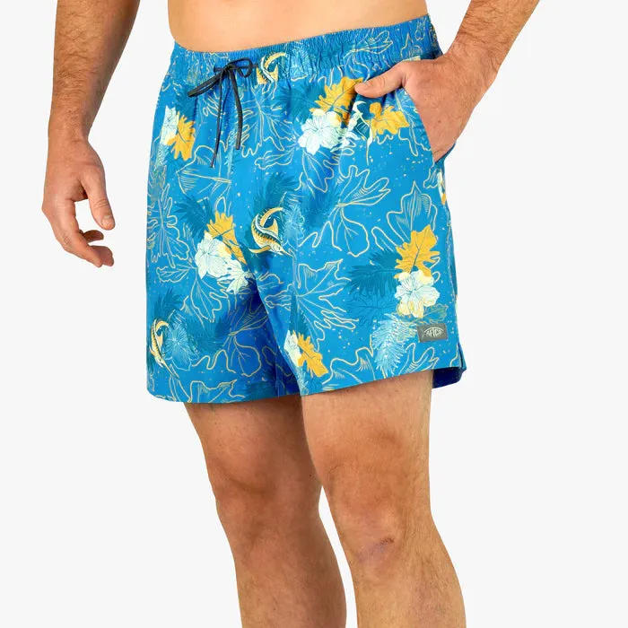Aftco Strike Printed Swim Shorts For Men