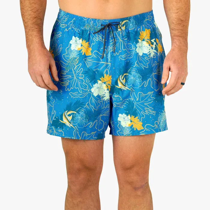 Aftco Strike Printed Swim Shorts For Men