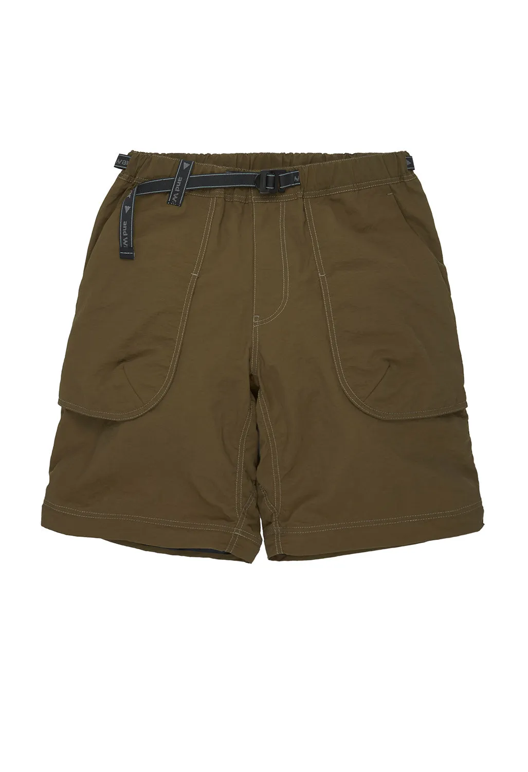 and wander Men's Ny Taffeta Hiker 2Way Pants - Dark Khaki