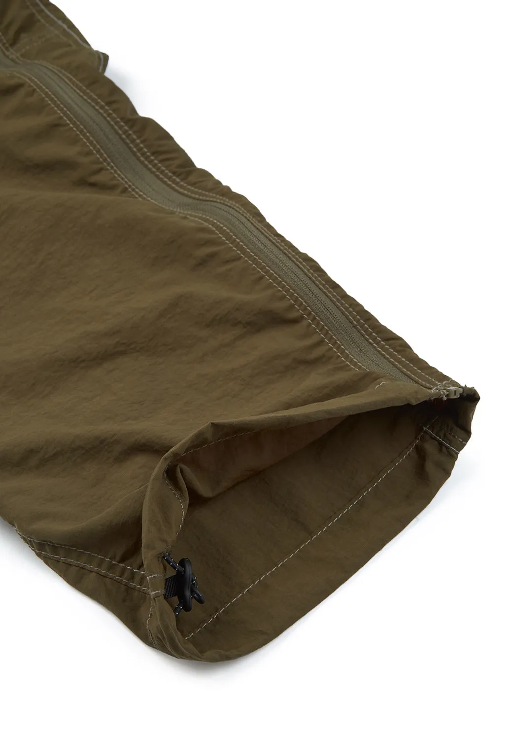 and wander Men's Ny Taffeta Hiker 2Way Pants - Dark Khaki