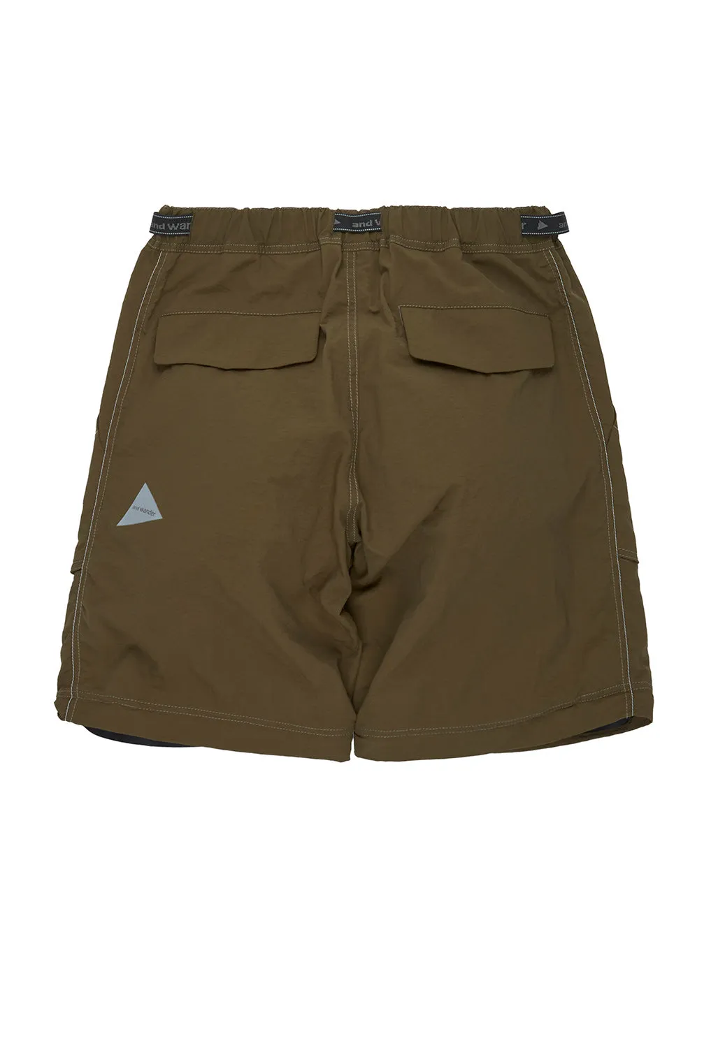 and wander Men's Ny Taffeta Hiker 2Way Pants - Dark Khaki