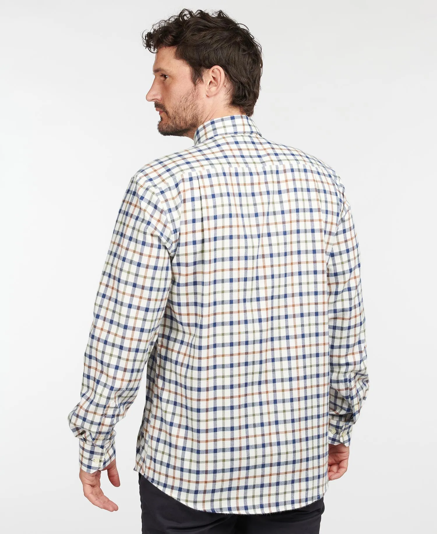 BARBOUR COLL THERMO SHIRT - ECRU