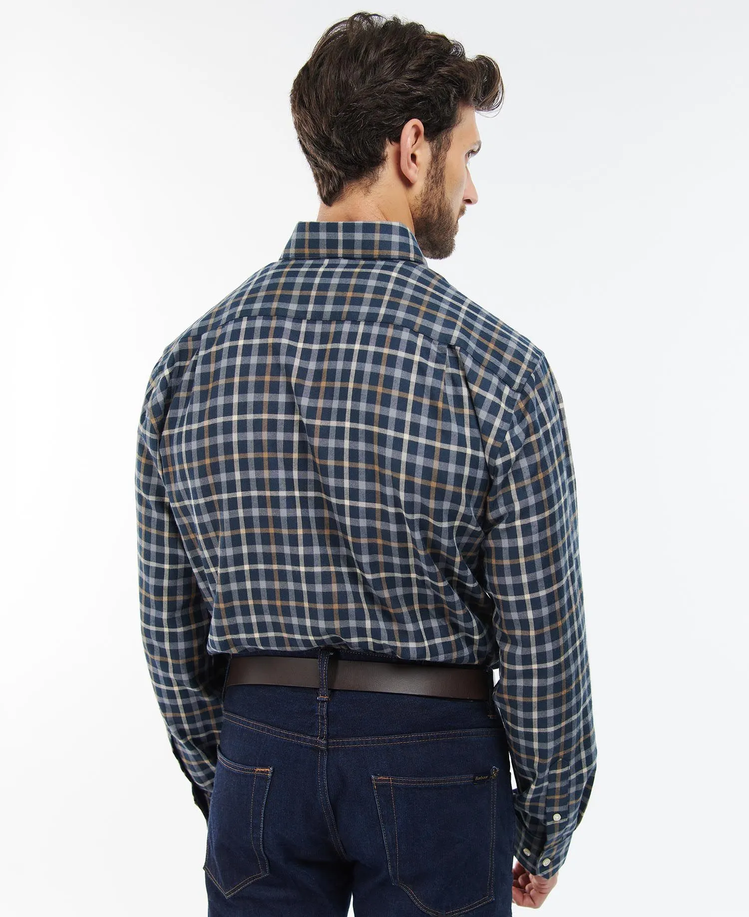 BARBOUR COLL THERMO SHIRT - INKY BLUE