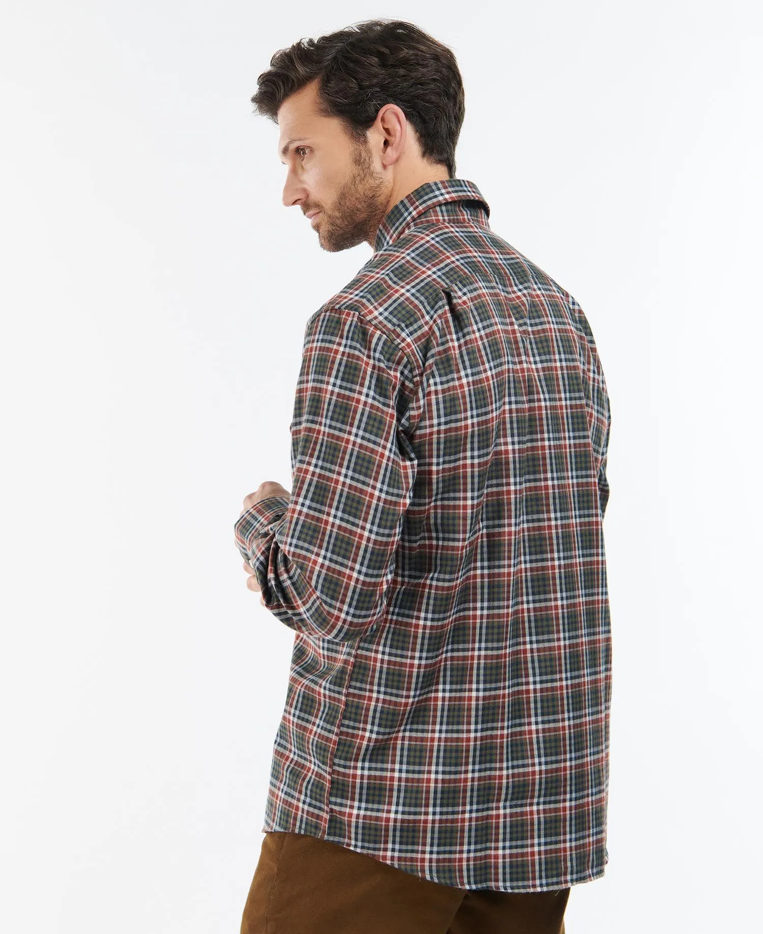 BARBOUR EASTWOOD THERMO WEAVE SHIRT - OLIVE