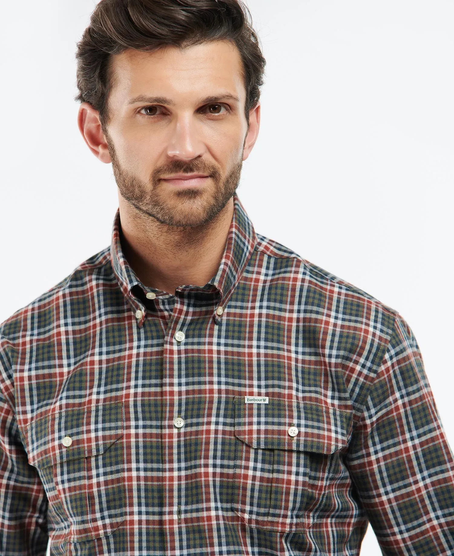 BARBOUR EASTWOOD THERMO WEAVE SHIRT - OLIVE
