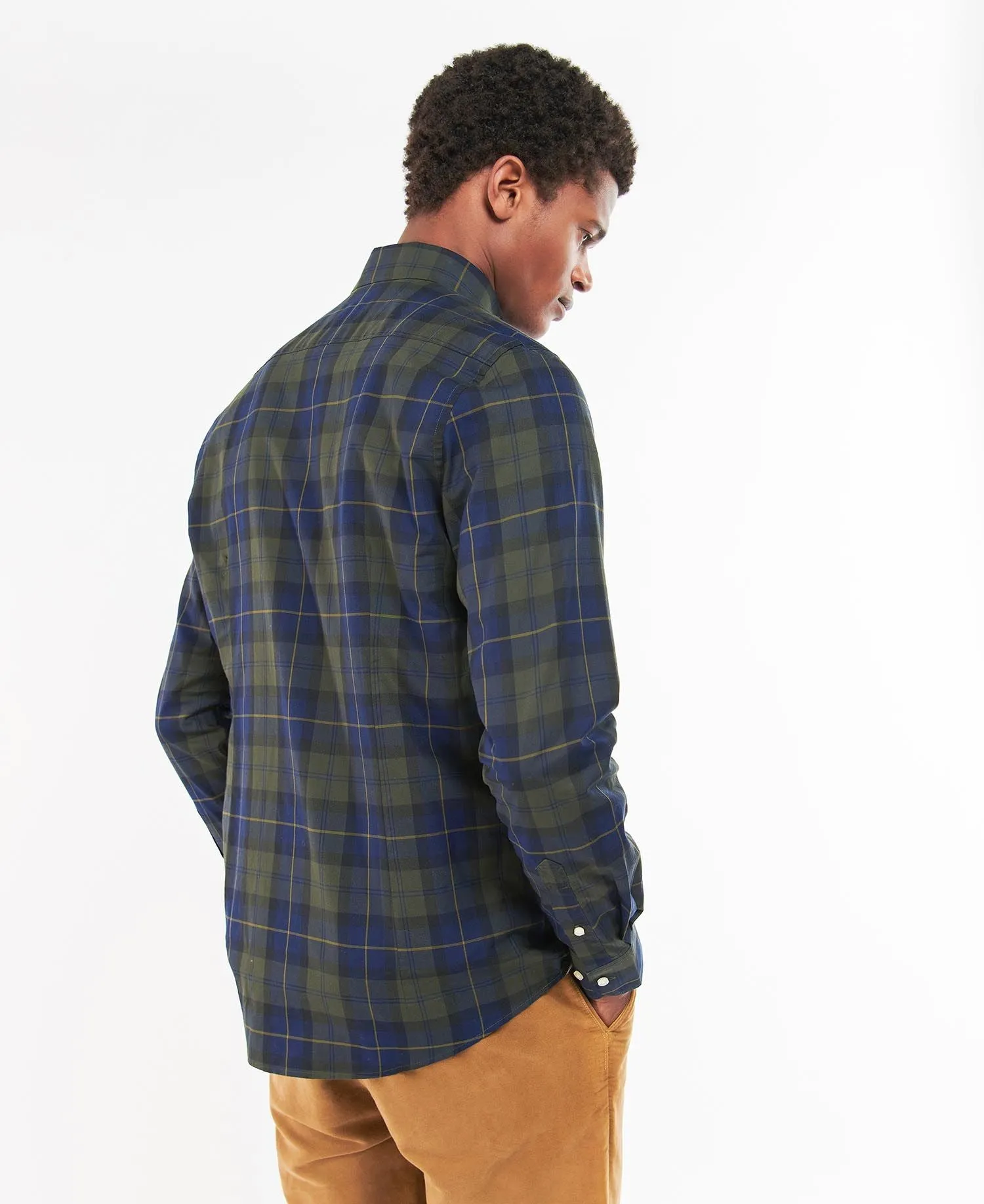 BARBOUR WETHERAM TAILORED SHIRT - OLIVE