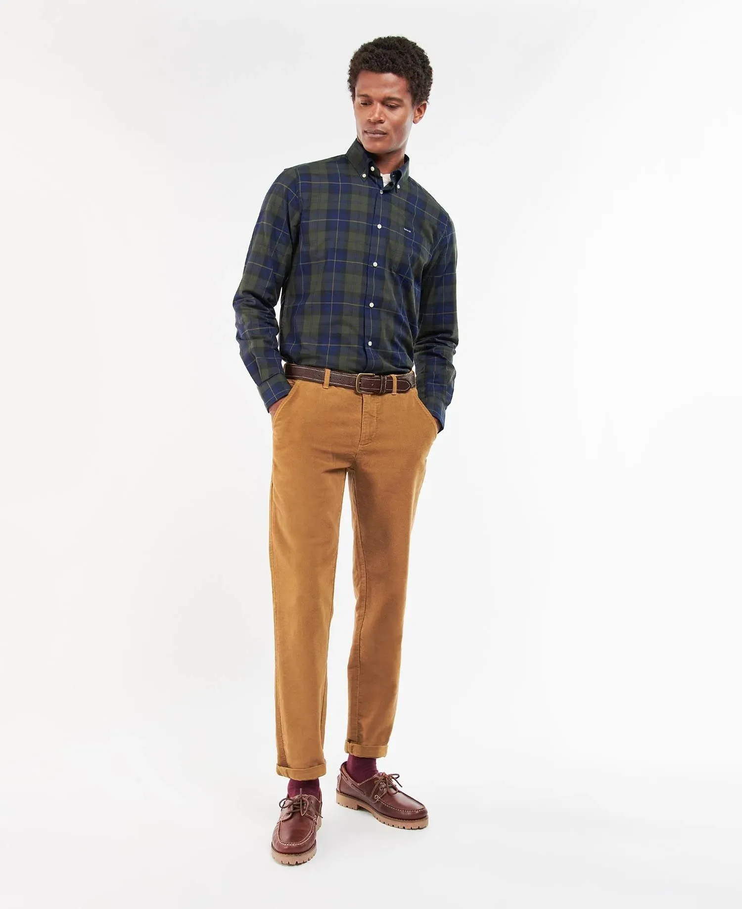 BARBOUR WETHERAM TAILORED SHIRT - OLIVE