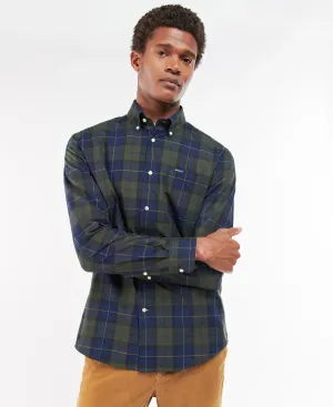 BARBOUR WETHERAM TAILORED SHIRT - OLIVE
