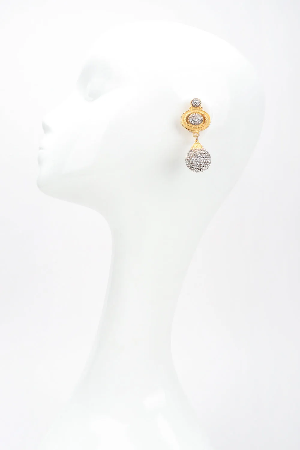 Baroque Crystal Disco Ball Earrings