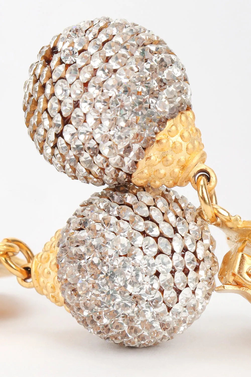 Baroque Crystal Disco Ball Earrings