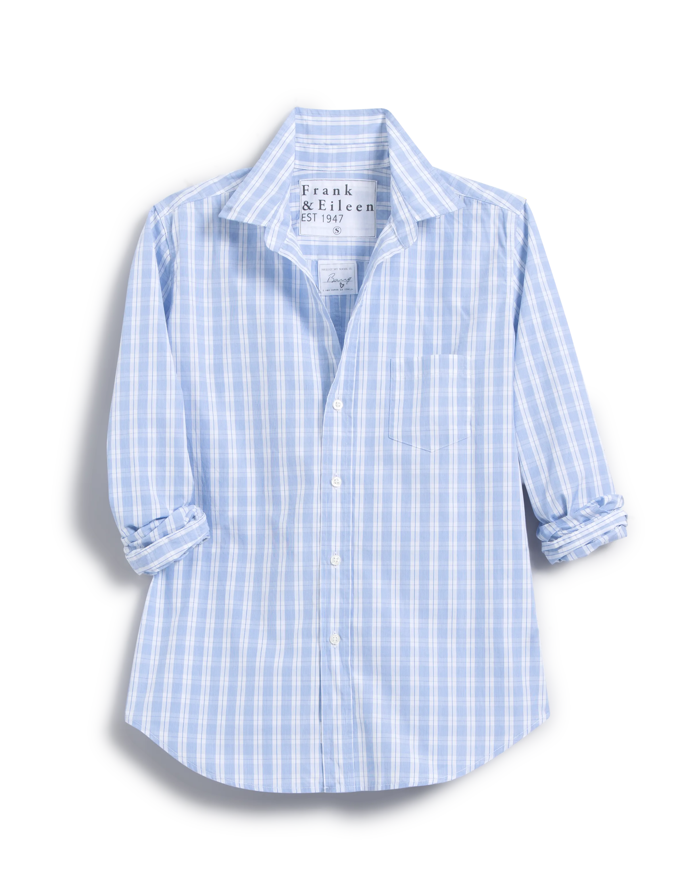 BARRY Blue Plaid, Italian Cotton