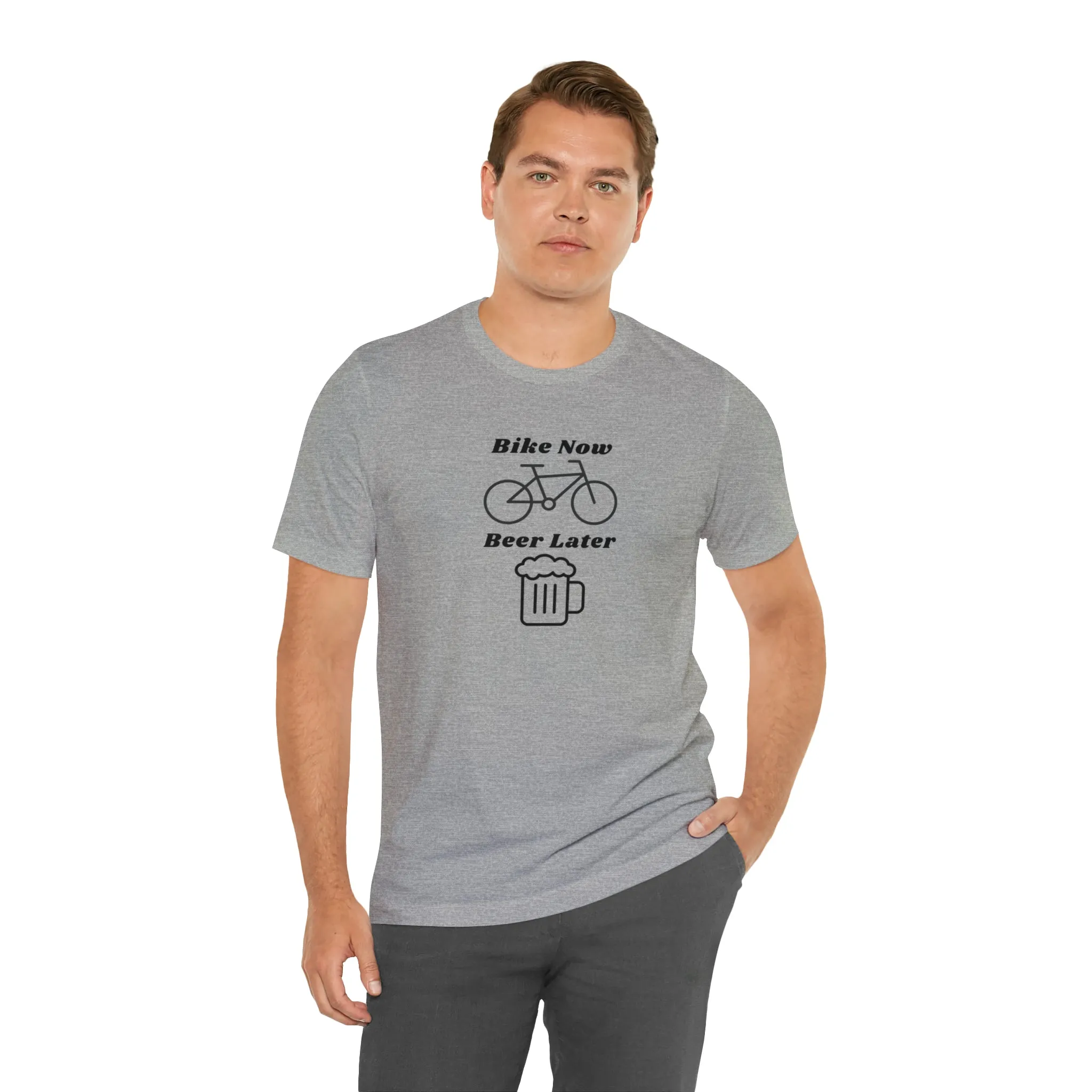 Bike Now Beer Later [Black Print]