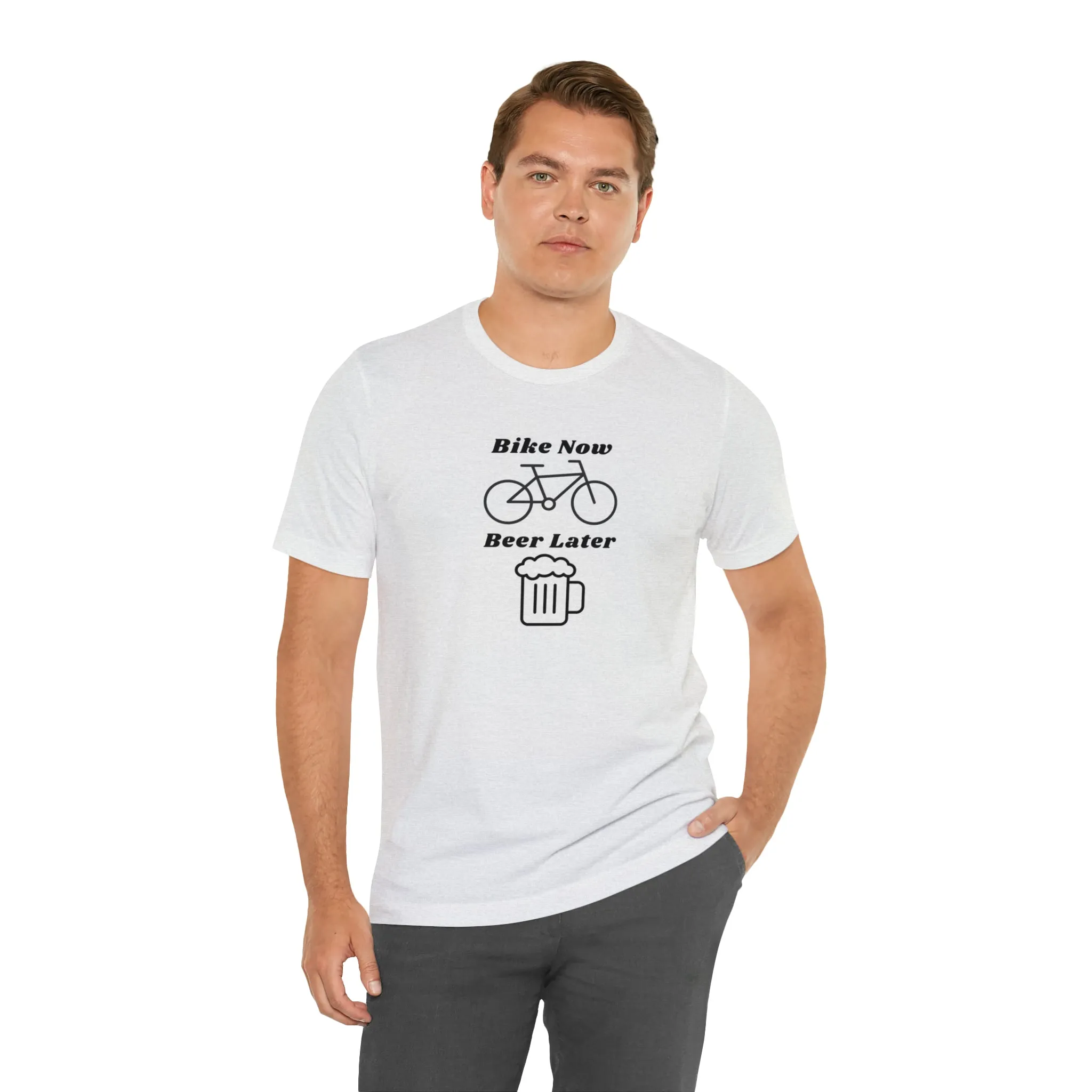 Bike Now Beer Later [Black Print]