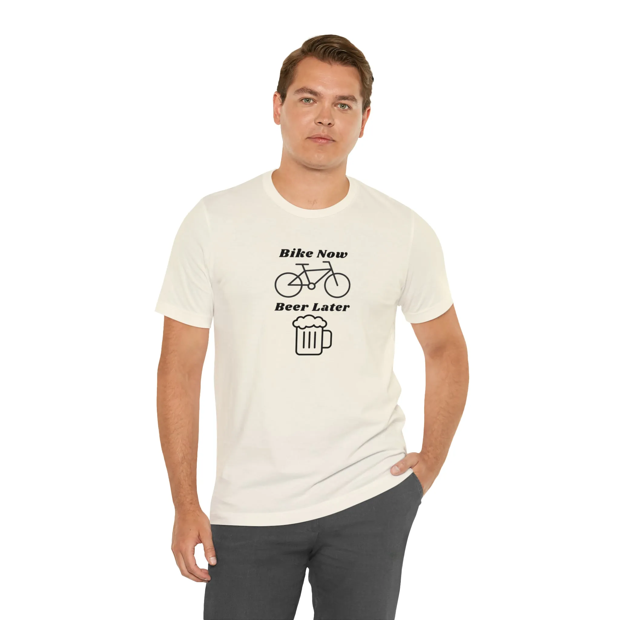 Bike Now Beer Later [Black Print]