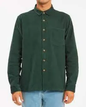 BILLABONG BOWIE CORD LS BOTTLE GREEN