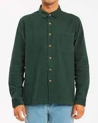 BILLABONG BOWIE CORD LS BOTTLE GREEN