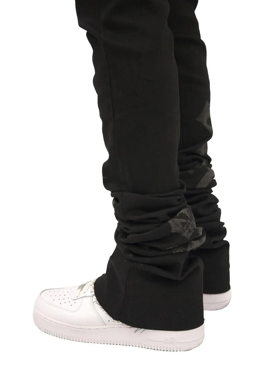BLACK VEUX SUPER-STACKED JEAN
