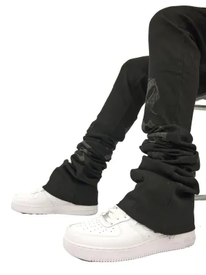 BLACK VEUX SUPER-STACKED JEAN