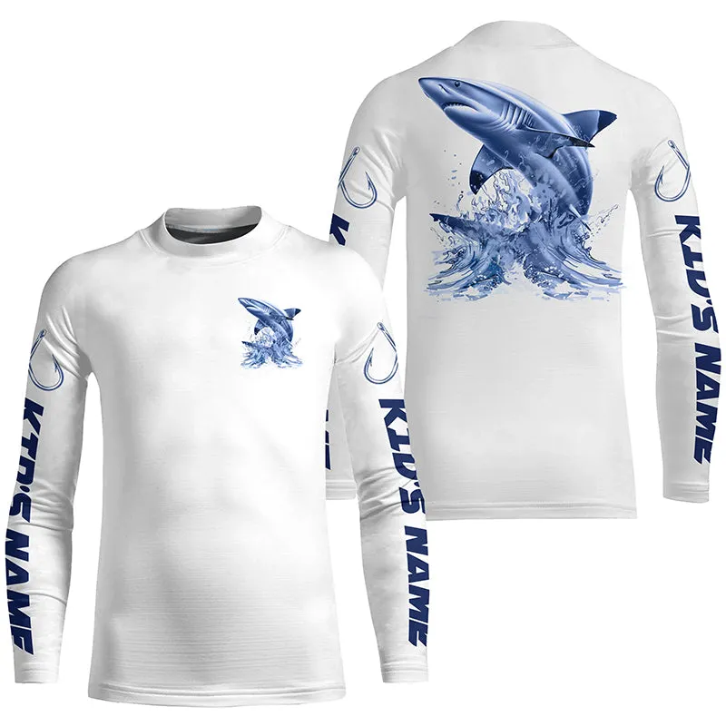 Blacktip Shark Long Sleeve Performance Fishing Shirts, Shark Custom Fishing Jerseys IPHW6888