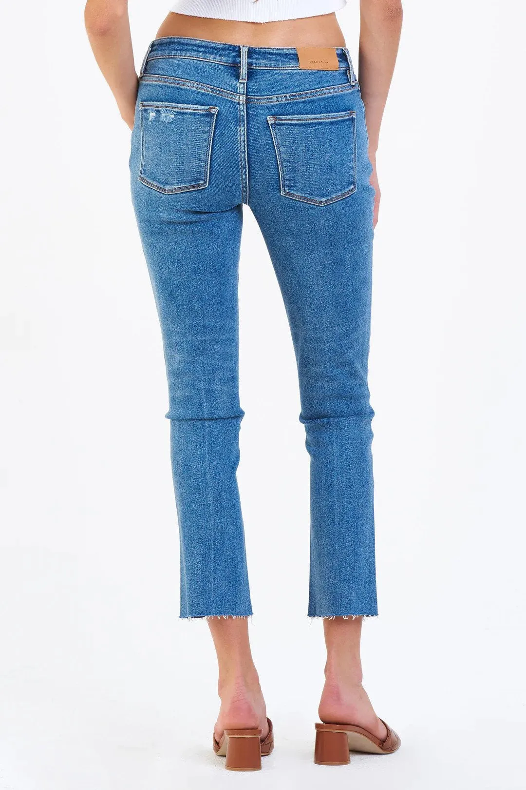 Blaire High Rise Ankle Slim Straight Jeans Seal Beach
