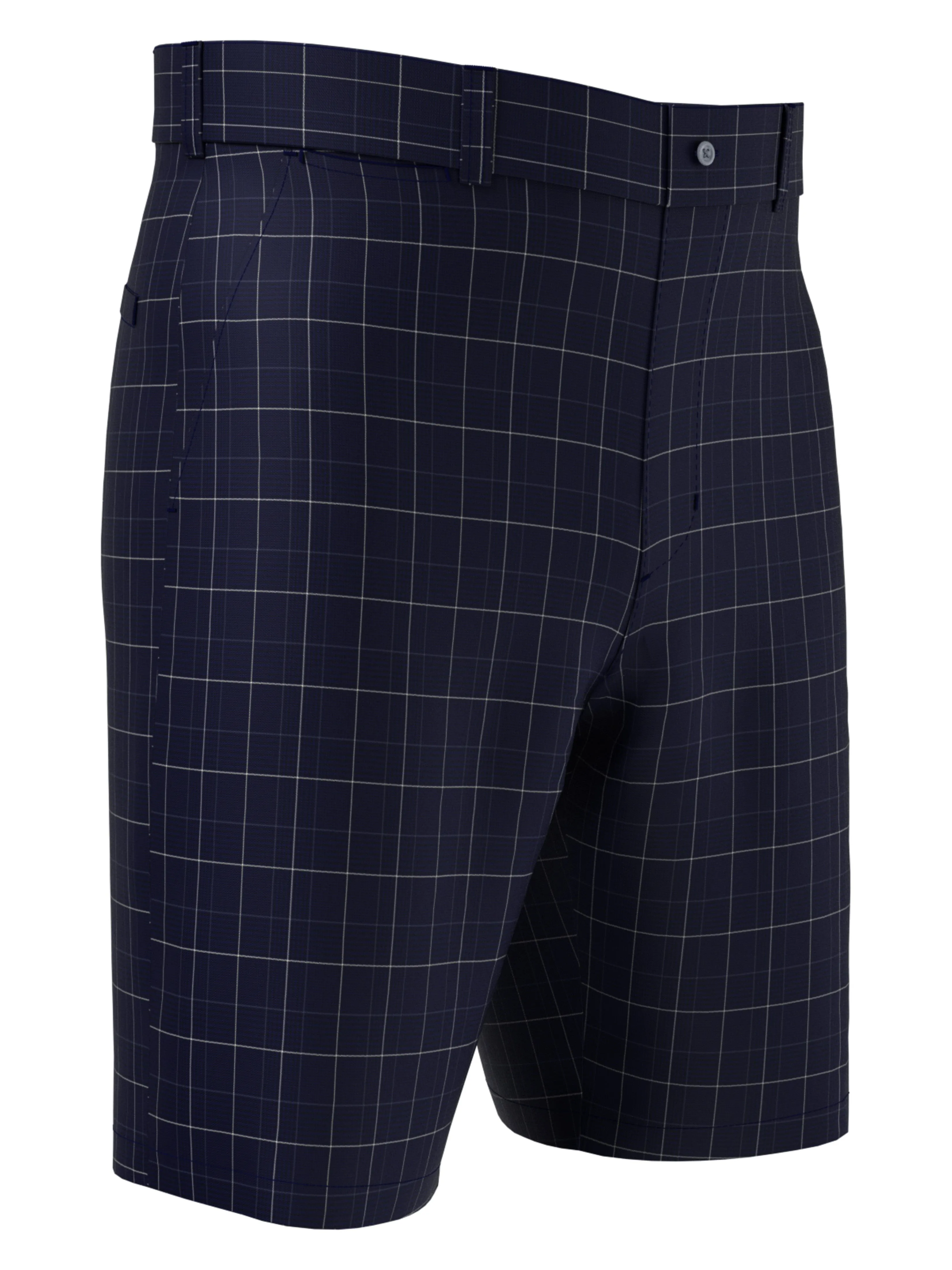Boys 7" Flat Front Plaid Print Golf Short