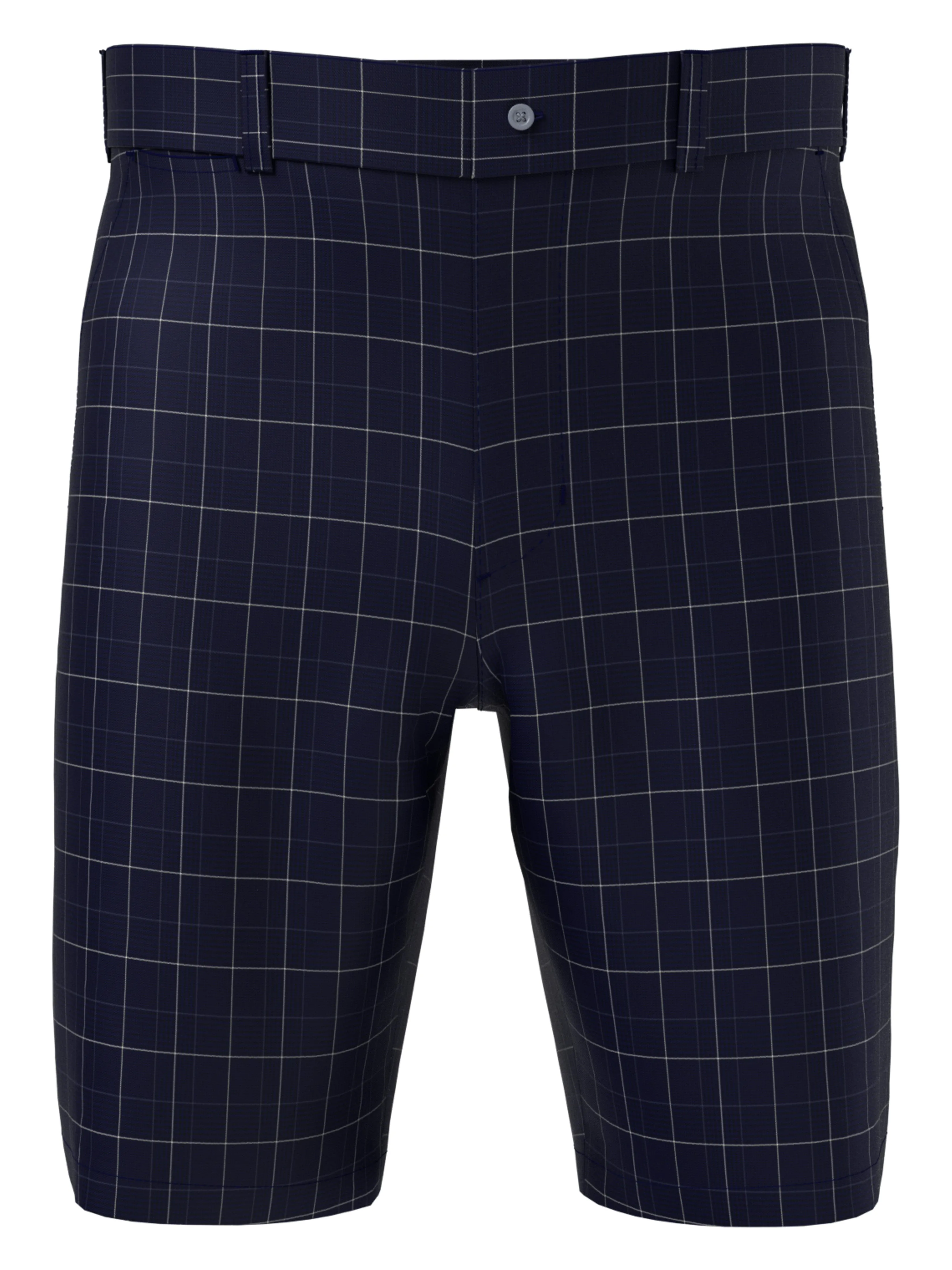Boys 7" Flat Front Plaid Print Golf Short