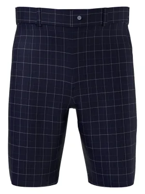 Boys 7" Flat Front Plaid Print Golf Short
