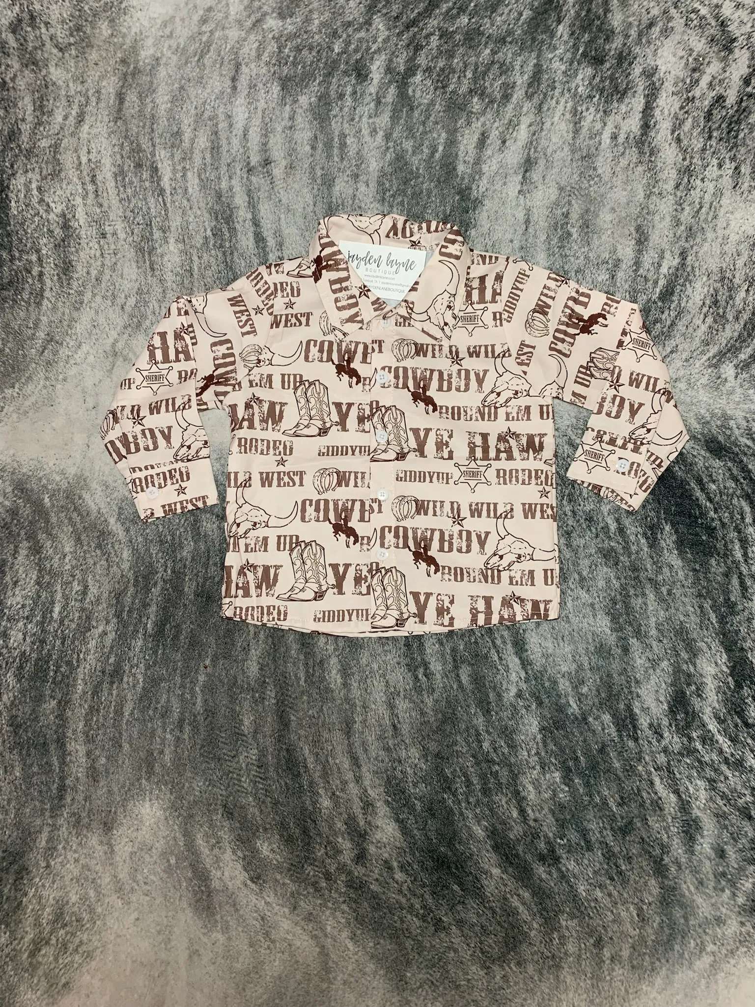 Boys Long Sleeve Western Button Ups