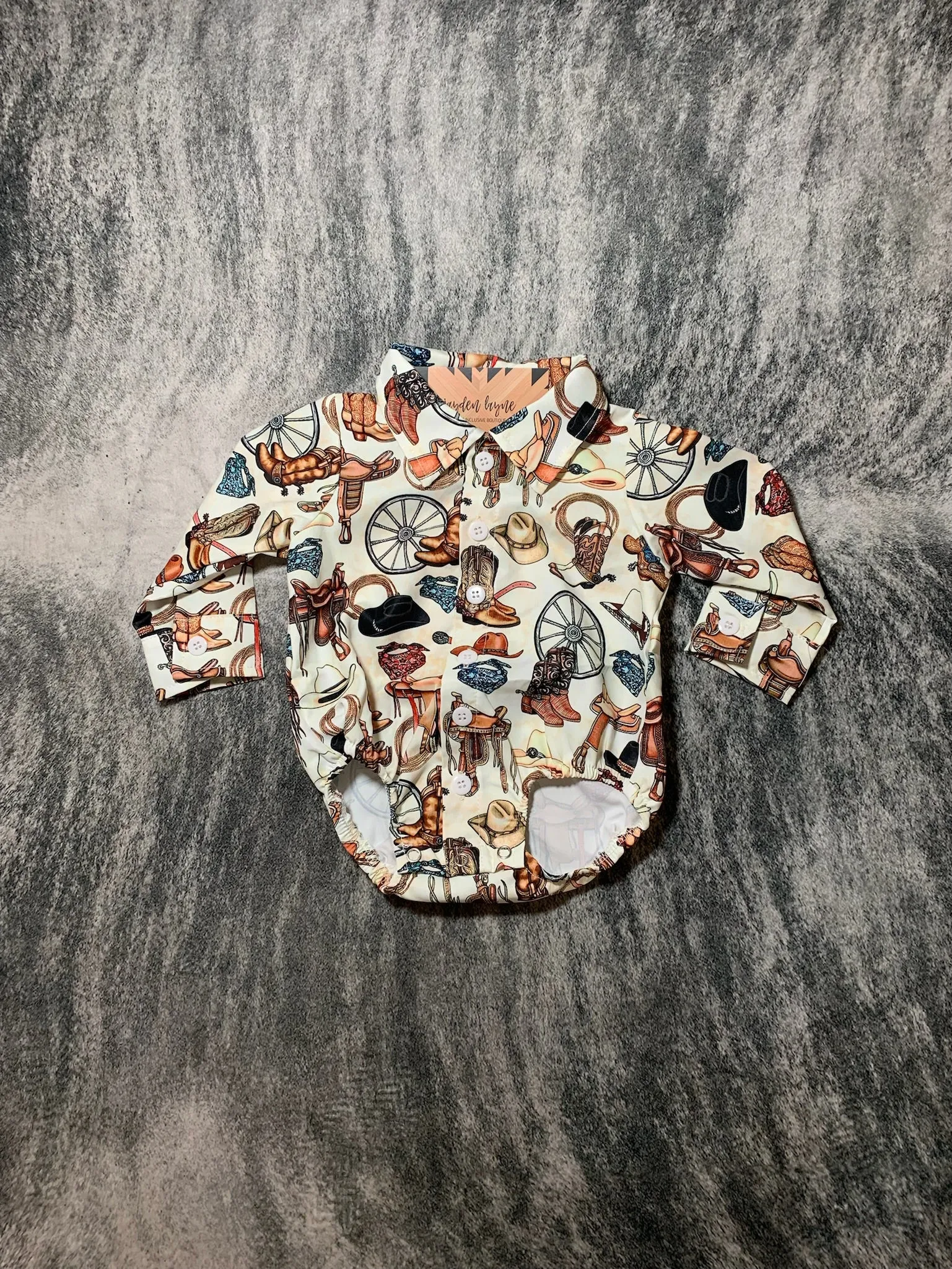 Boys Long Sleeve Western Button Ups