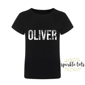 Boys Personalised Name TShirt or Baby Grow