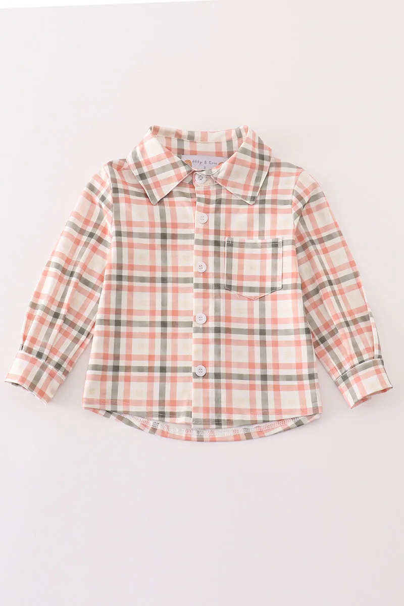 Boys Plaid Button Down Shirt