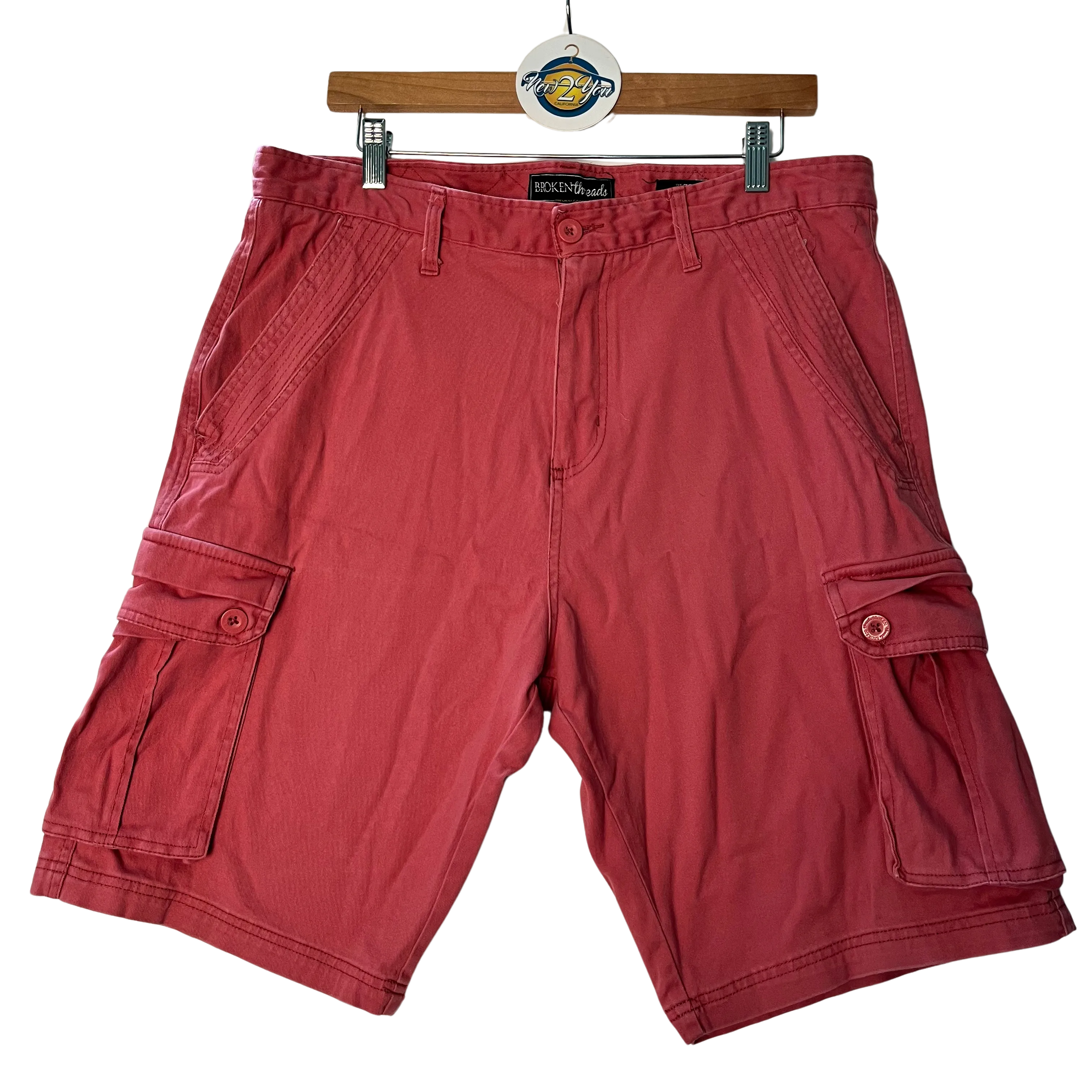 Broken Threads Brick Red Shorts