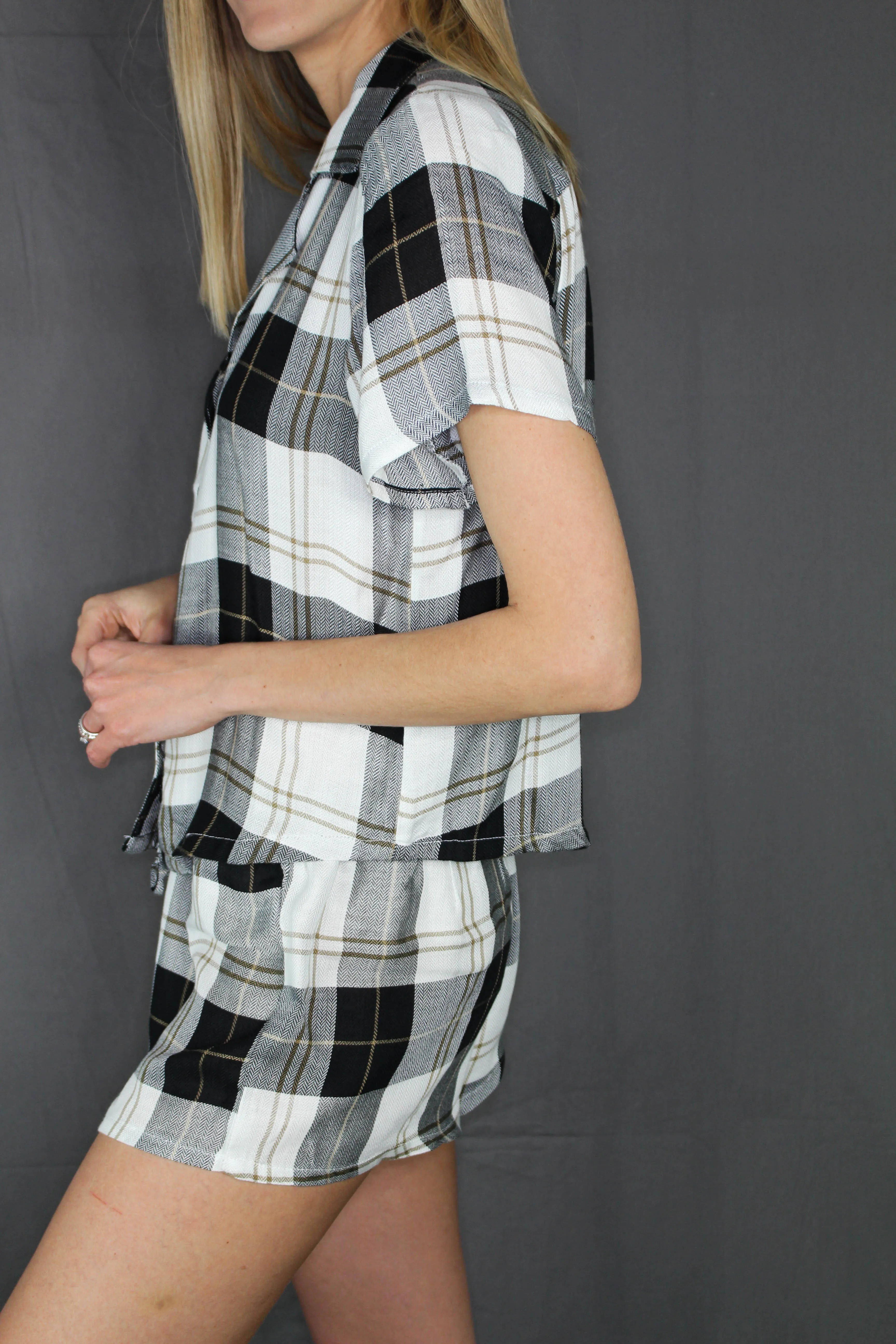 Bryant Plaid PJ Top