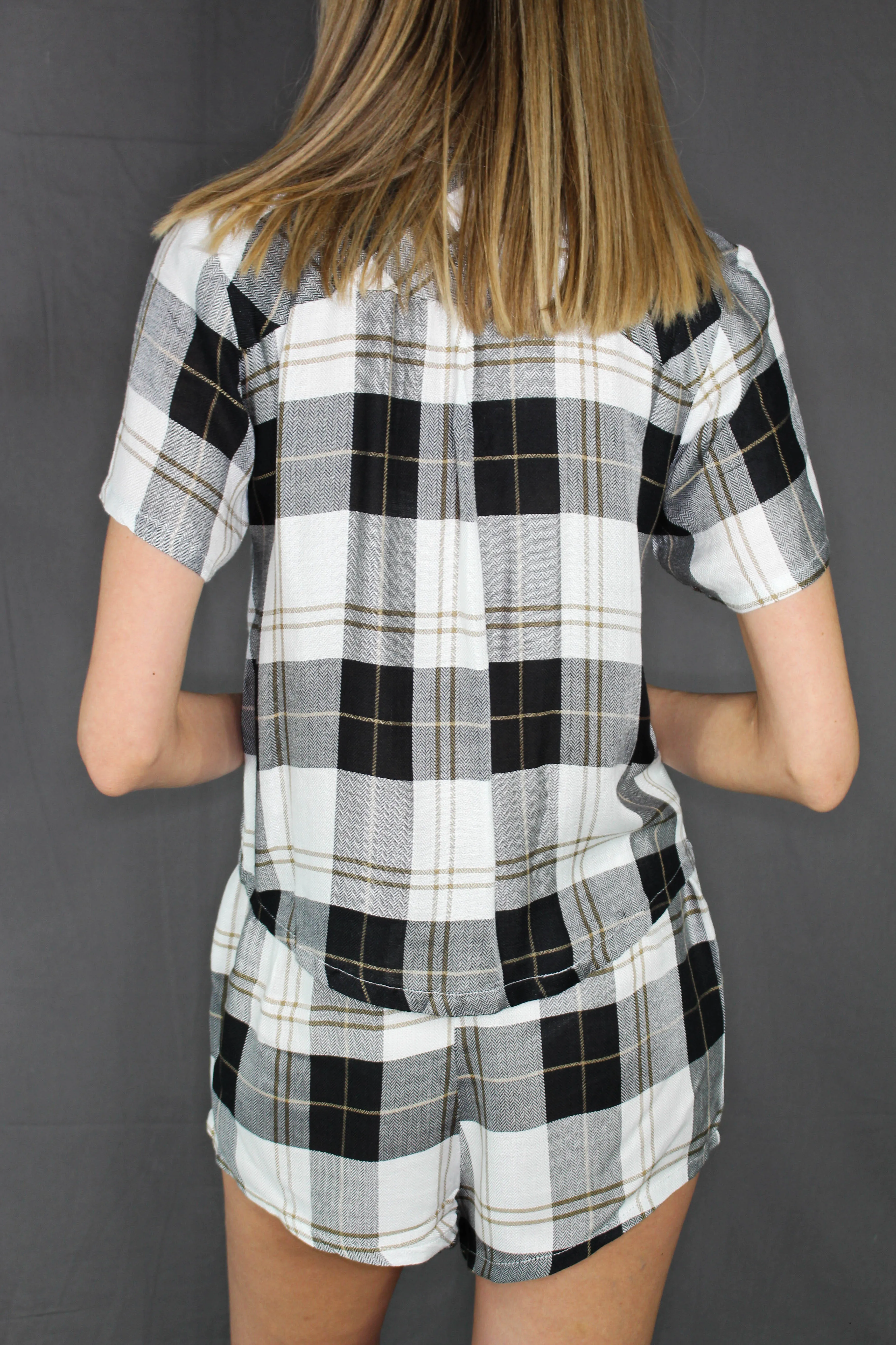 Bryant Plaid PJ Top