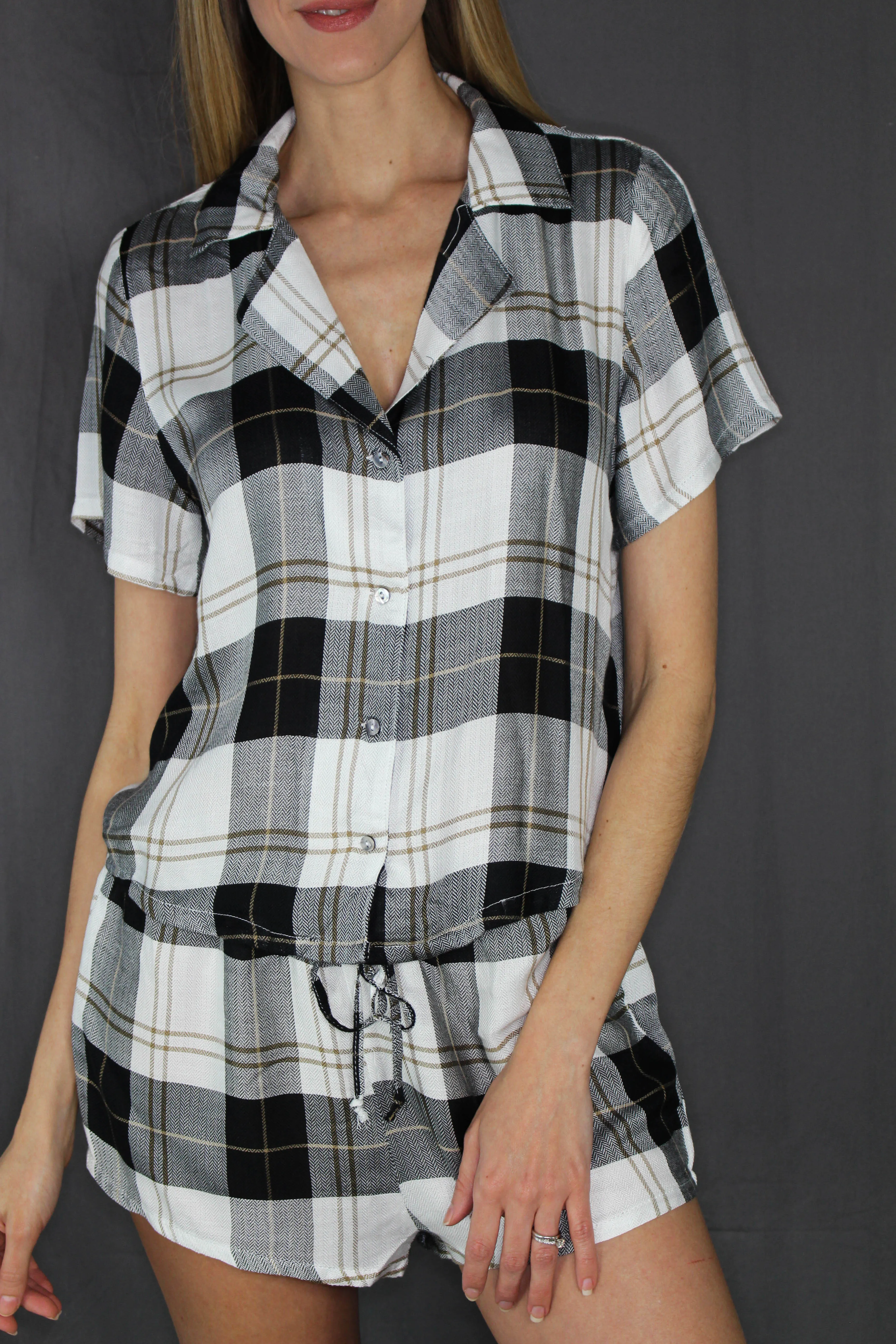 Bryant Plaid PJ Top