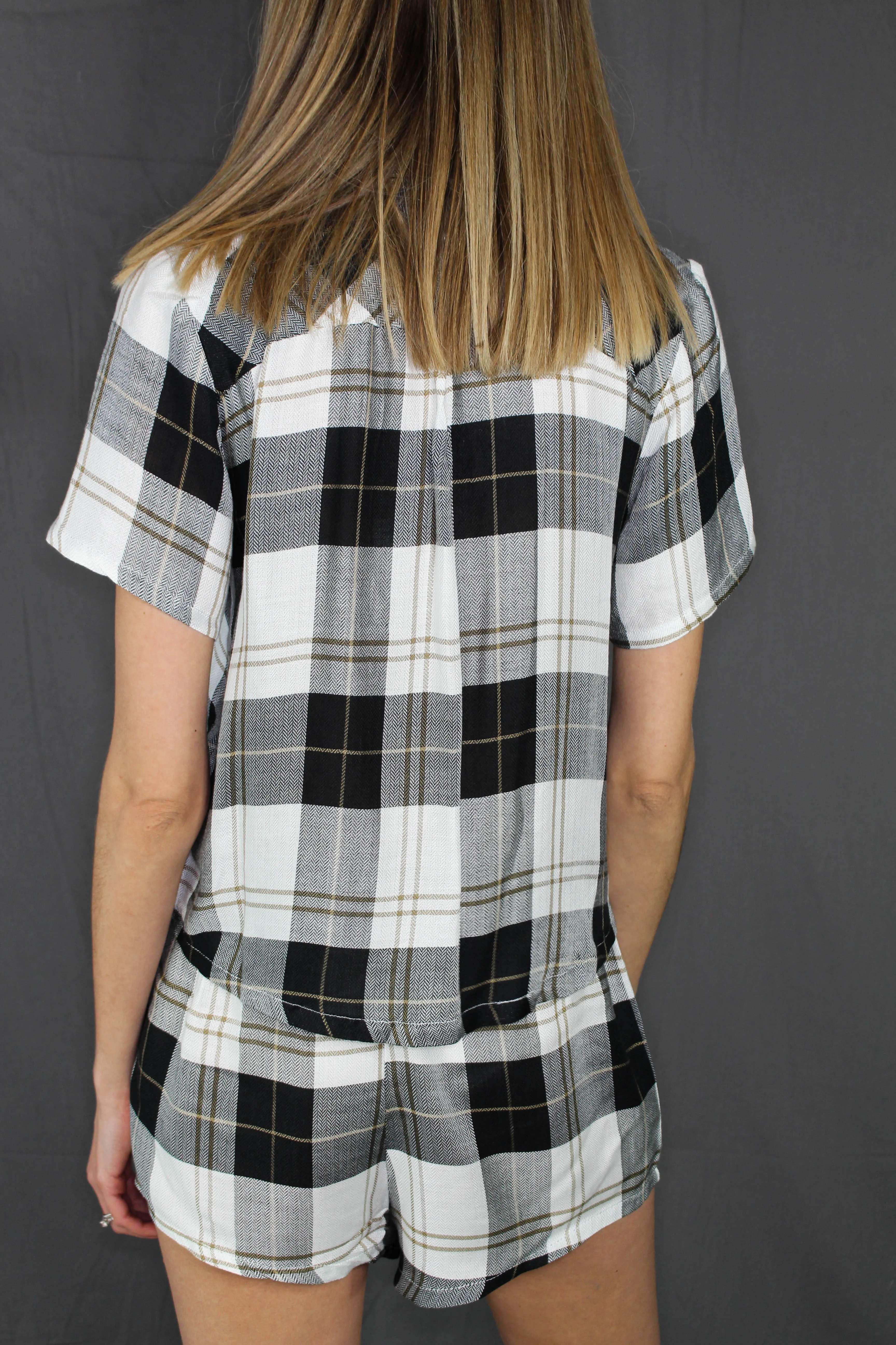 Bryant Plaid PJ Top
