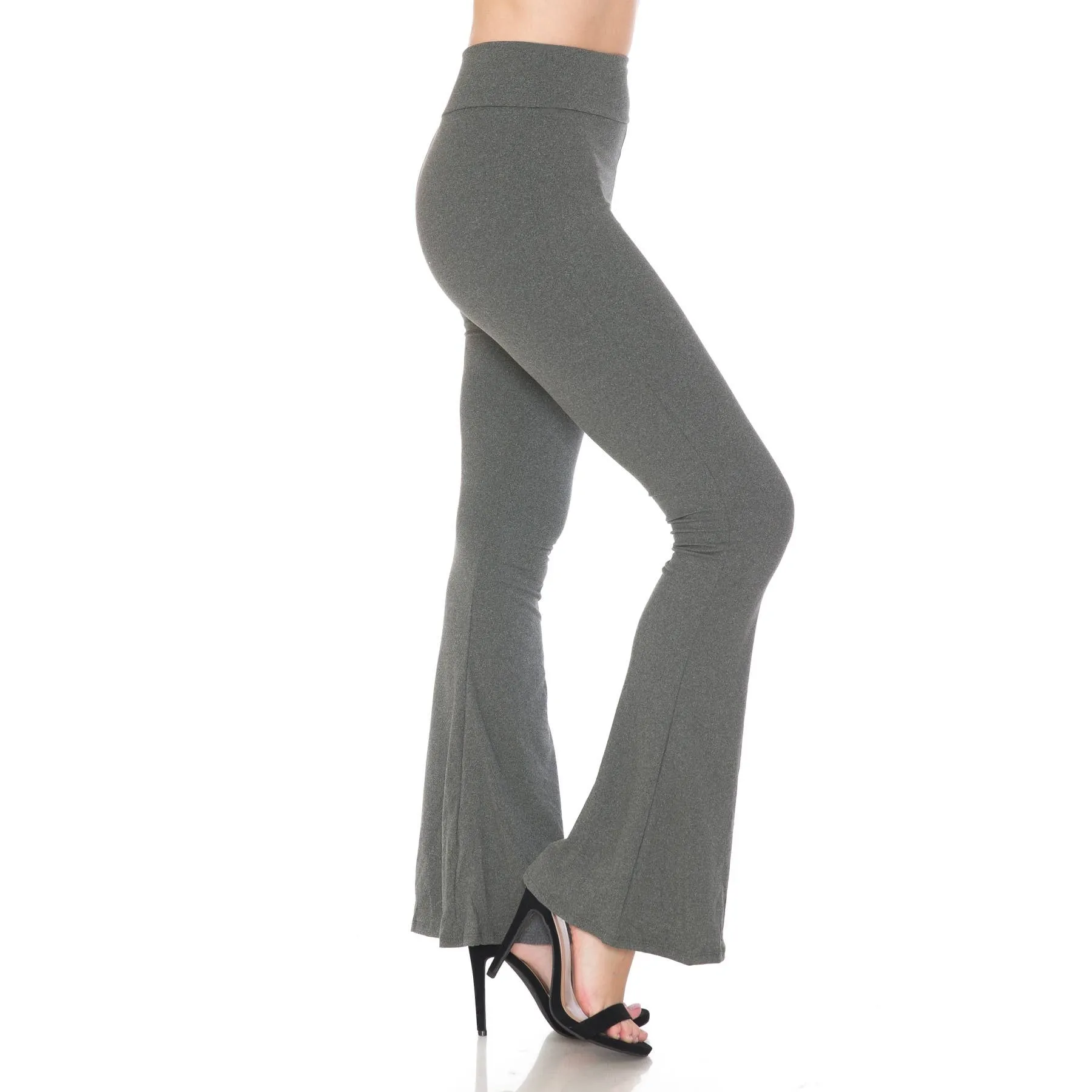 Buttery Soft High Waist Palazzo Pants: Charcoal