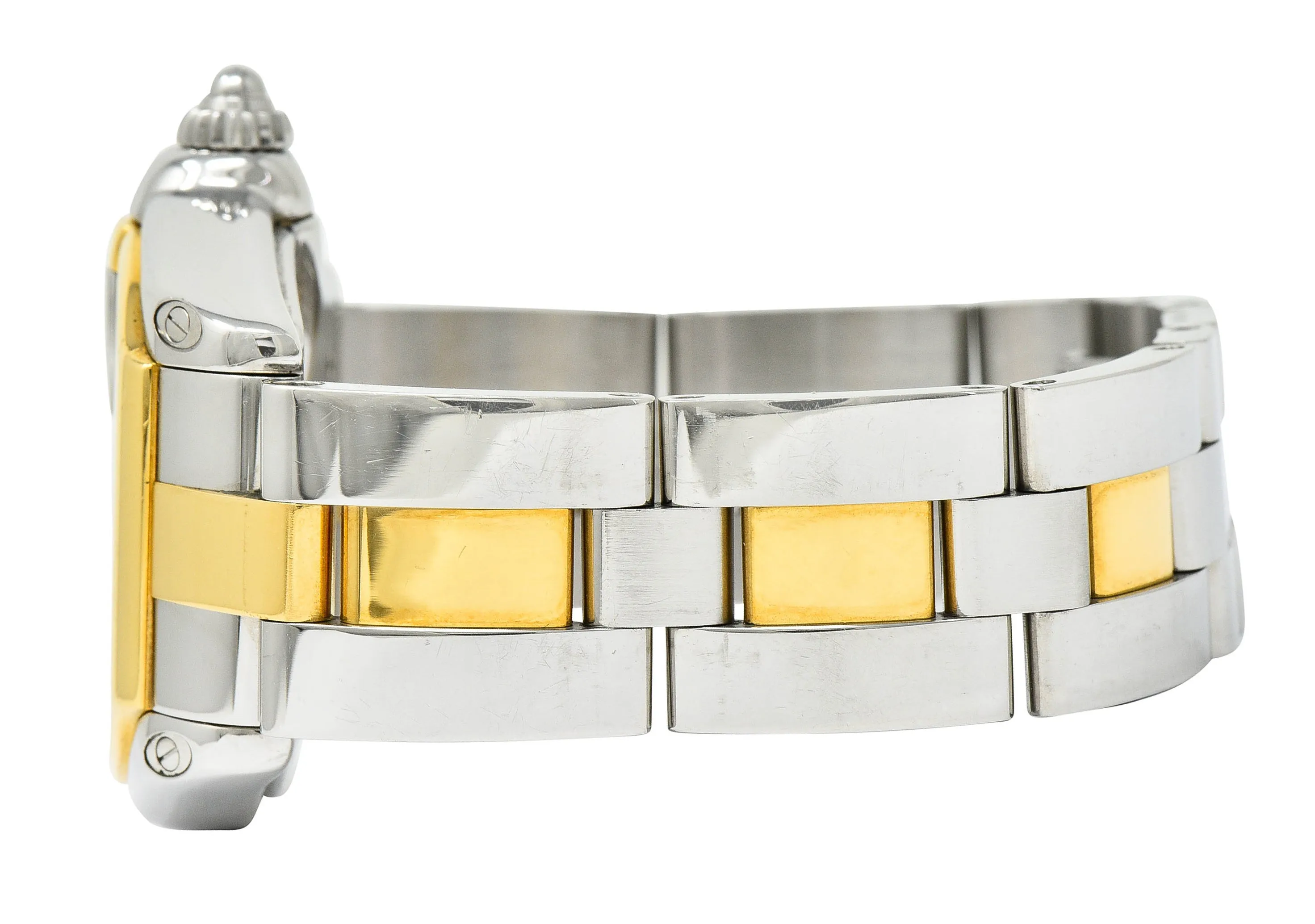 Cartier Roadster Unisex Large Two-Tone 18K Gold Automatic Silver Dial Men's Watch 2510