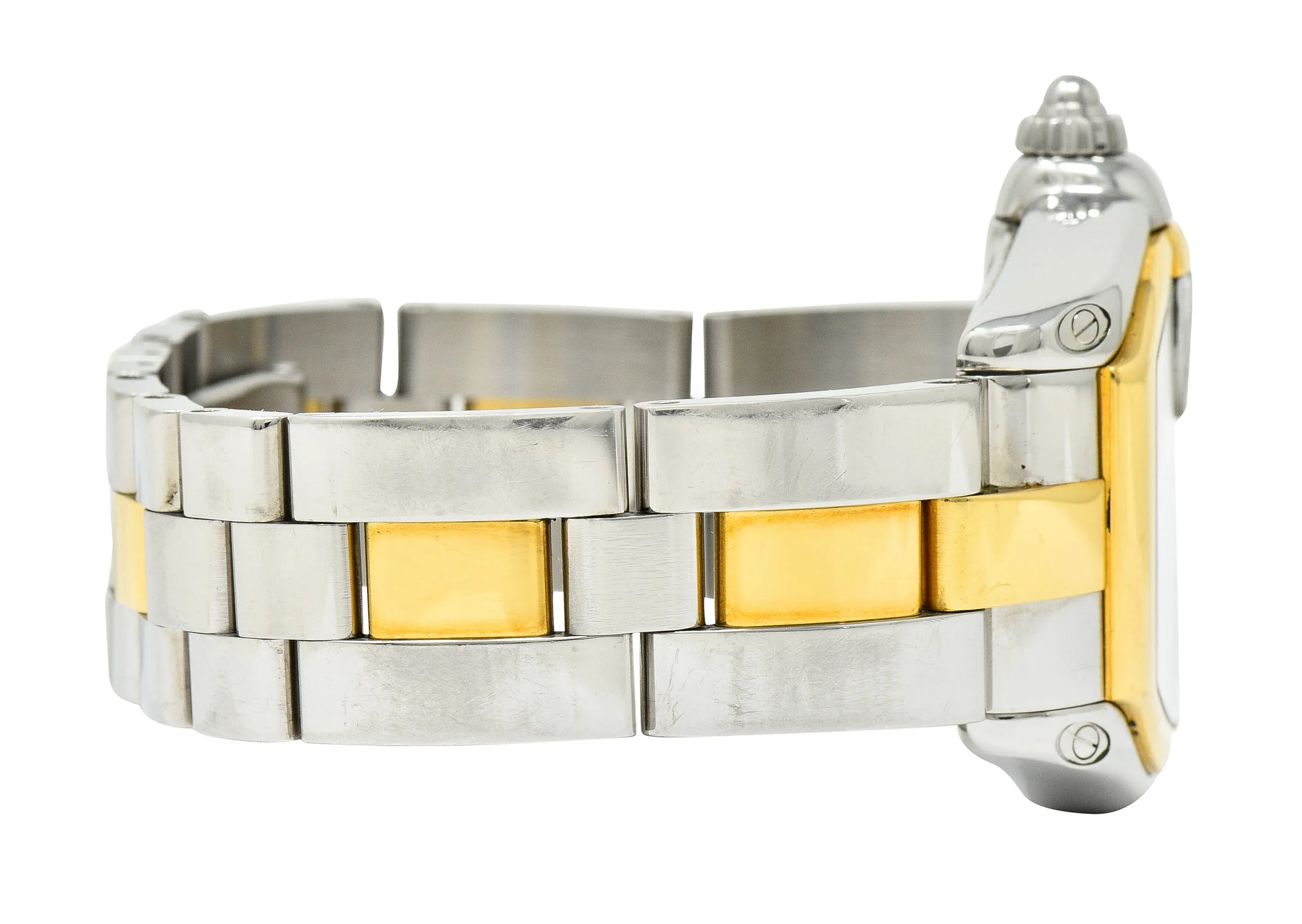 Cartier Roadster Unisex Large Two-Tone 18K Gold Automatic Silver Dial Men's Watch 2510