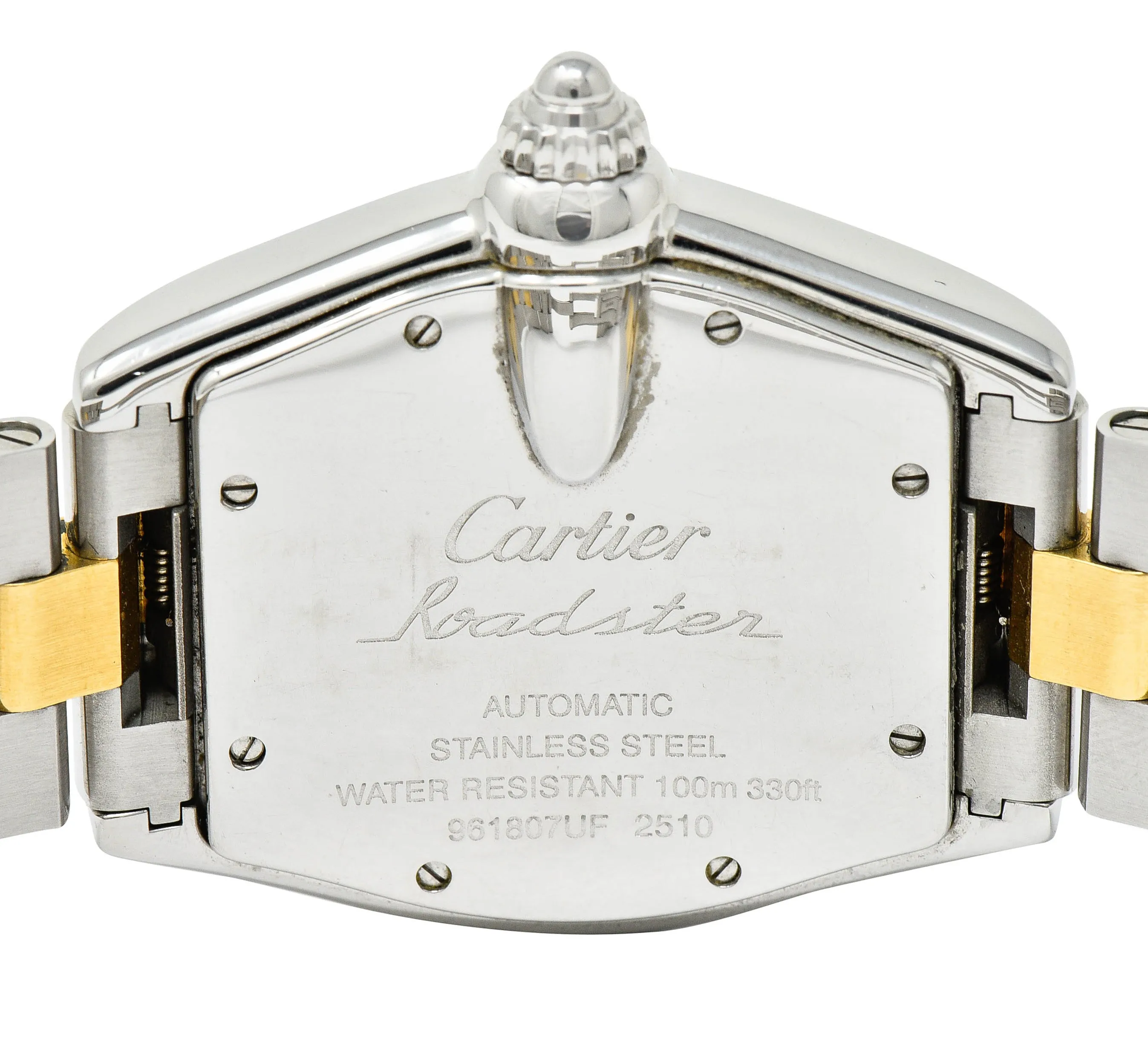 Cartier Roadster Unisex Large Two-Tone 18K Gold Automatic Silver Dial Men's Watch 2510